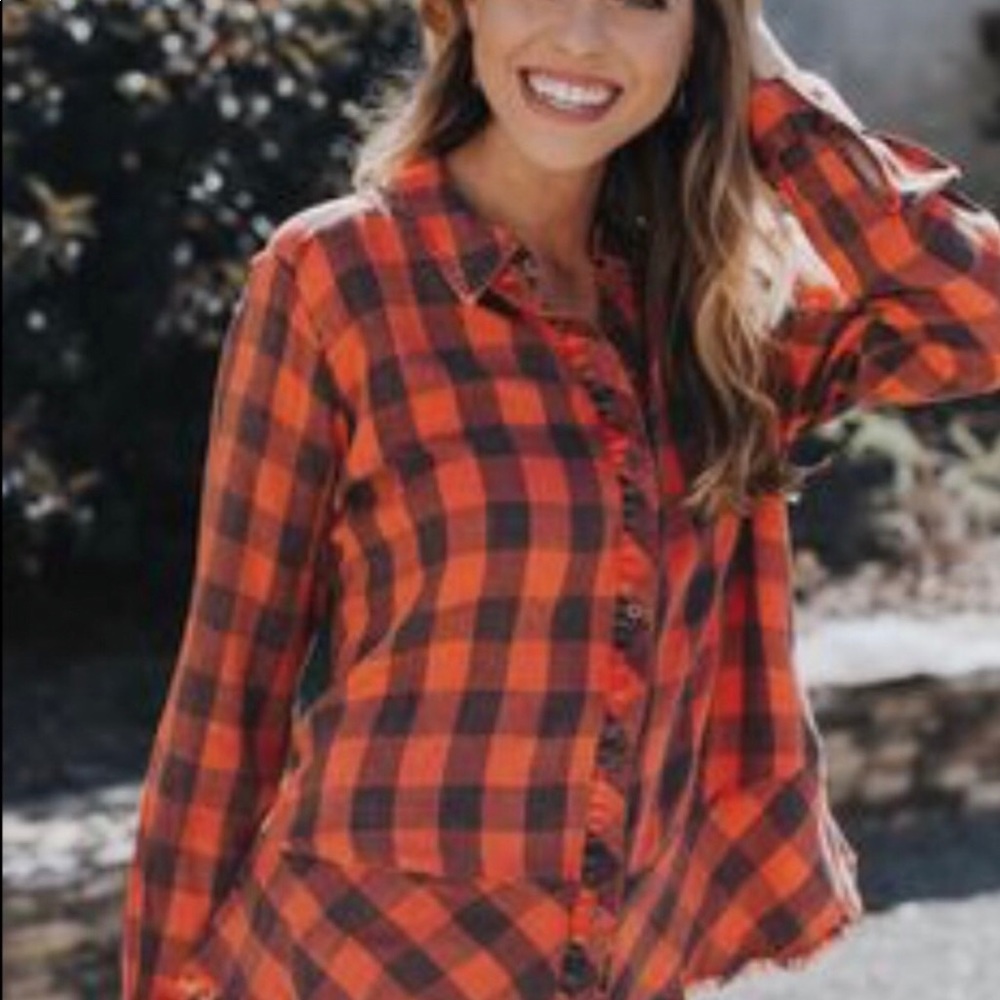 Democracy plaid top